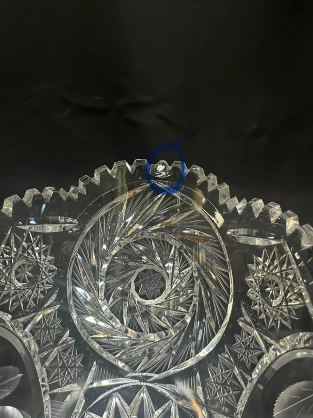 Antique American Brilliant Period Cut Crystal Fruit or Centerpiece Bowl